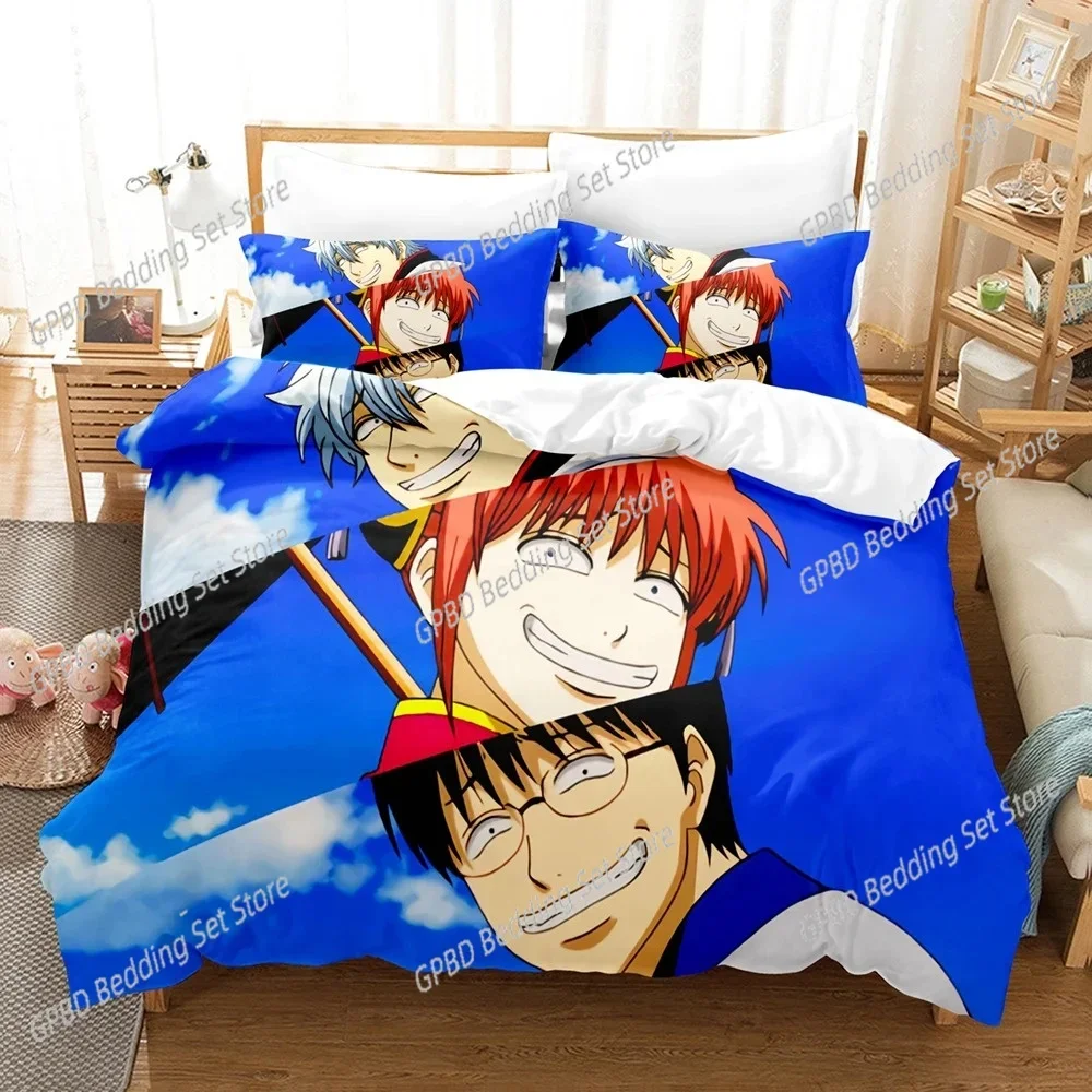 

3D Print Anime GINTAMA Bedding Set For Bedroom Soft Modern Bedspreads Comefortable Kids Duvet Cover Quilt Cover And Pillowcase