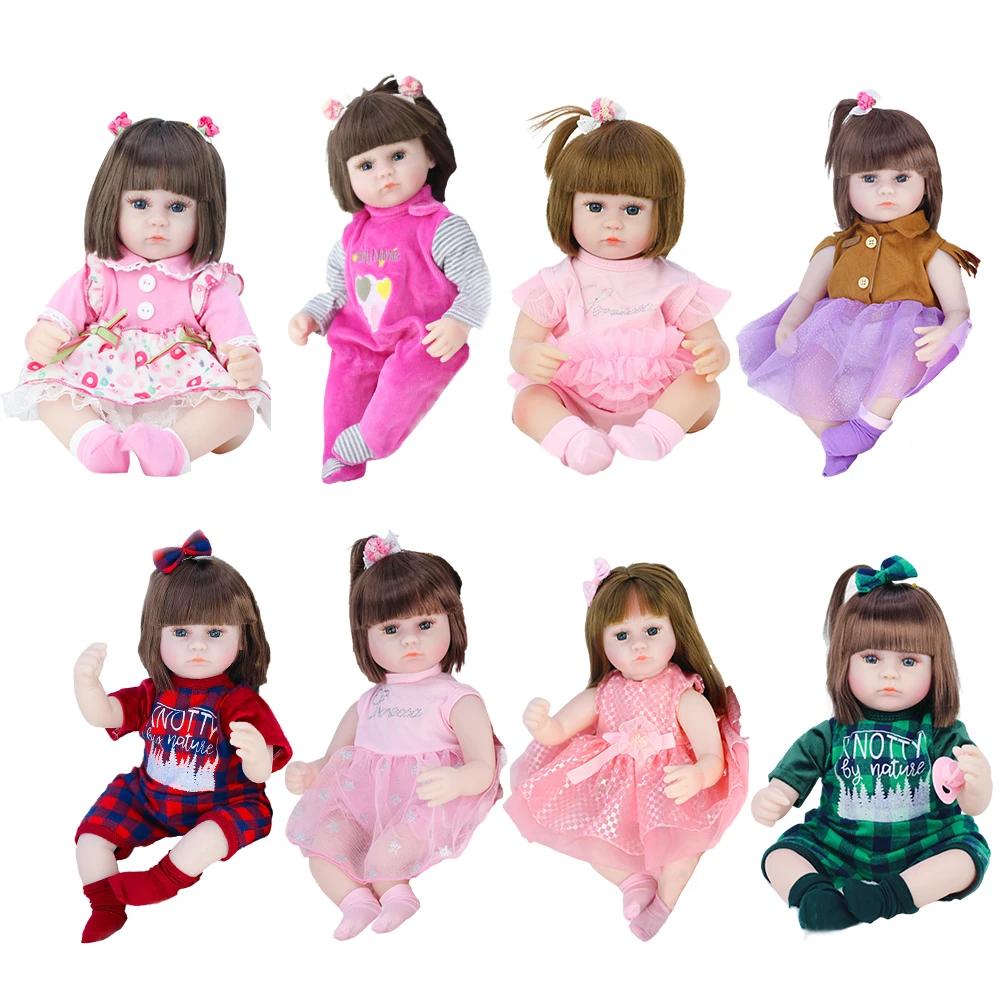 42CM Baby Reborn Doll Toys For Girls Sleeping Accompany Doll Realistic Lifelike Soft Toddler Bebe Reborn Birthday Present Gifts