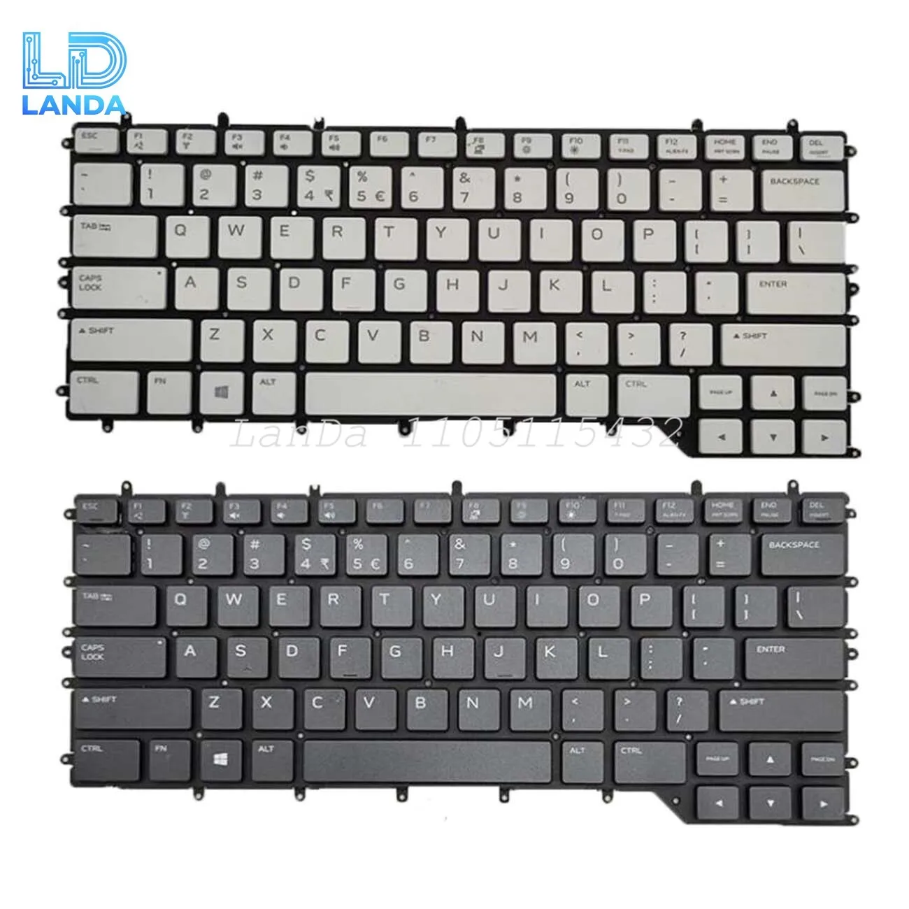 Keyboard For DELL Alienware M15 R2 M15 R3 P87F 0800DR 01JVRC Per-Key RGB Backlit