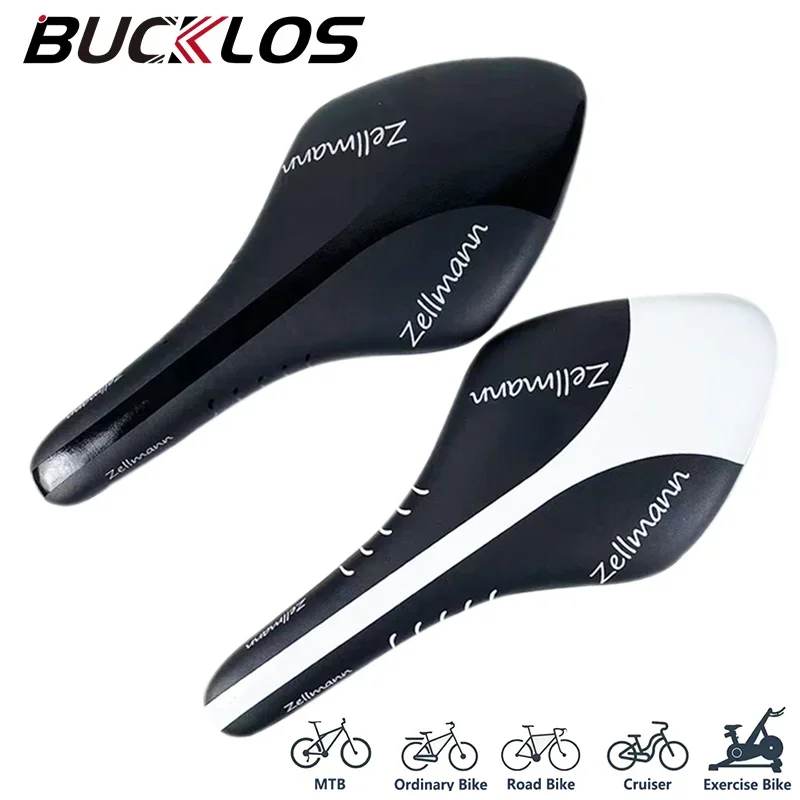 ZELLMANN Bicycle Saddle Comfortable Road Mountain Bike Seat Cushion Durable Fixed Gear Bicycle Seats 140MM MTB Cushion