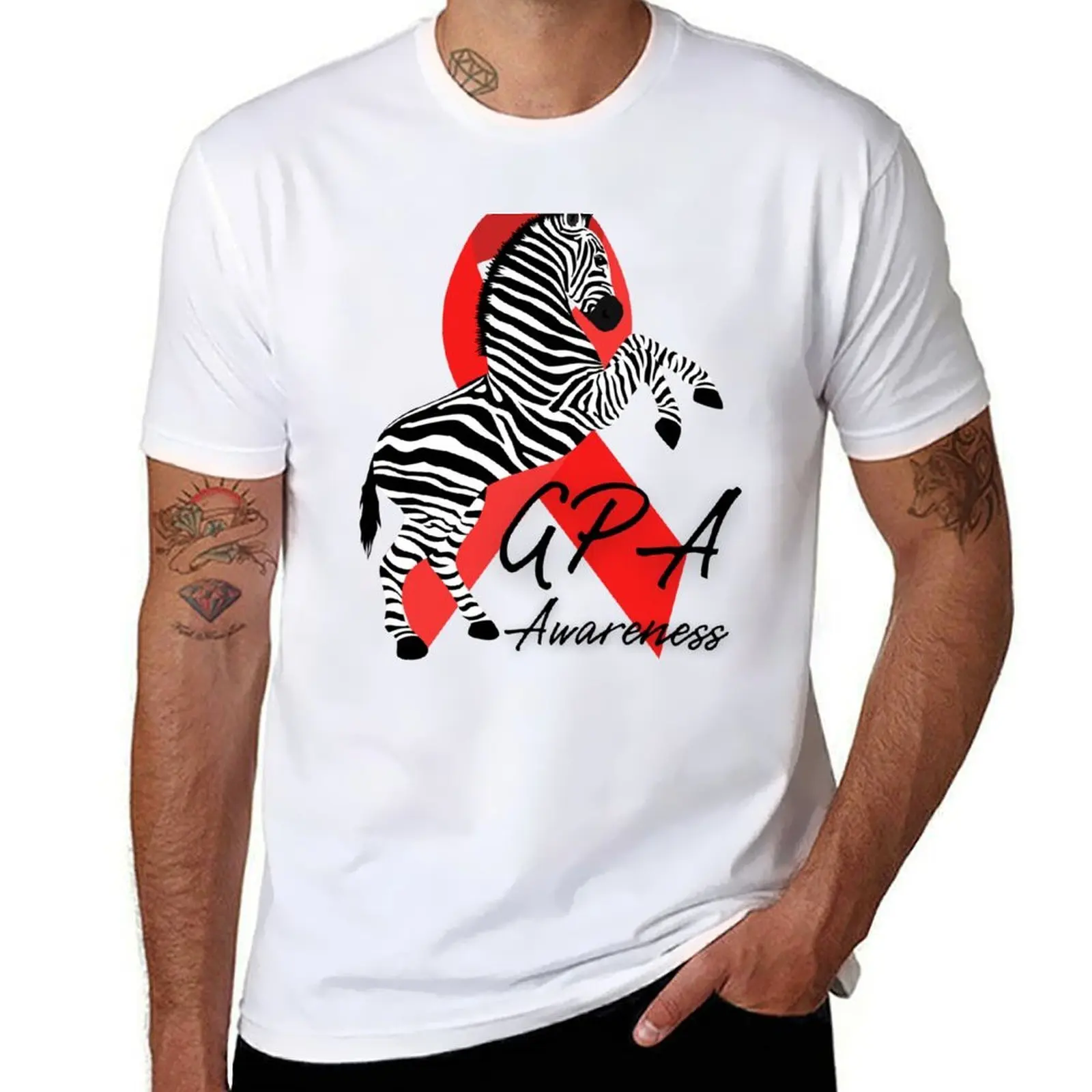 

Granulomatosis with Polyangiitis (Wegener's Granulomatosis) Awareness Ribbon T-Shirt t shirt man casual T-Shirt