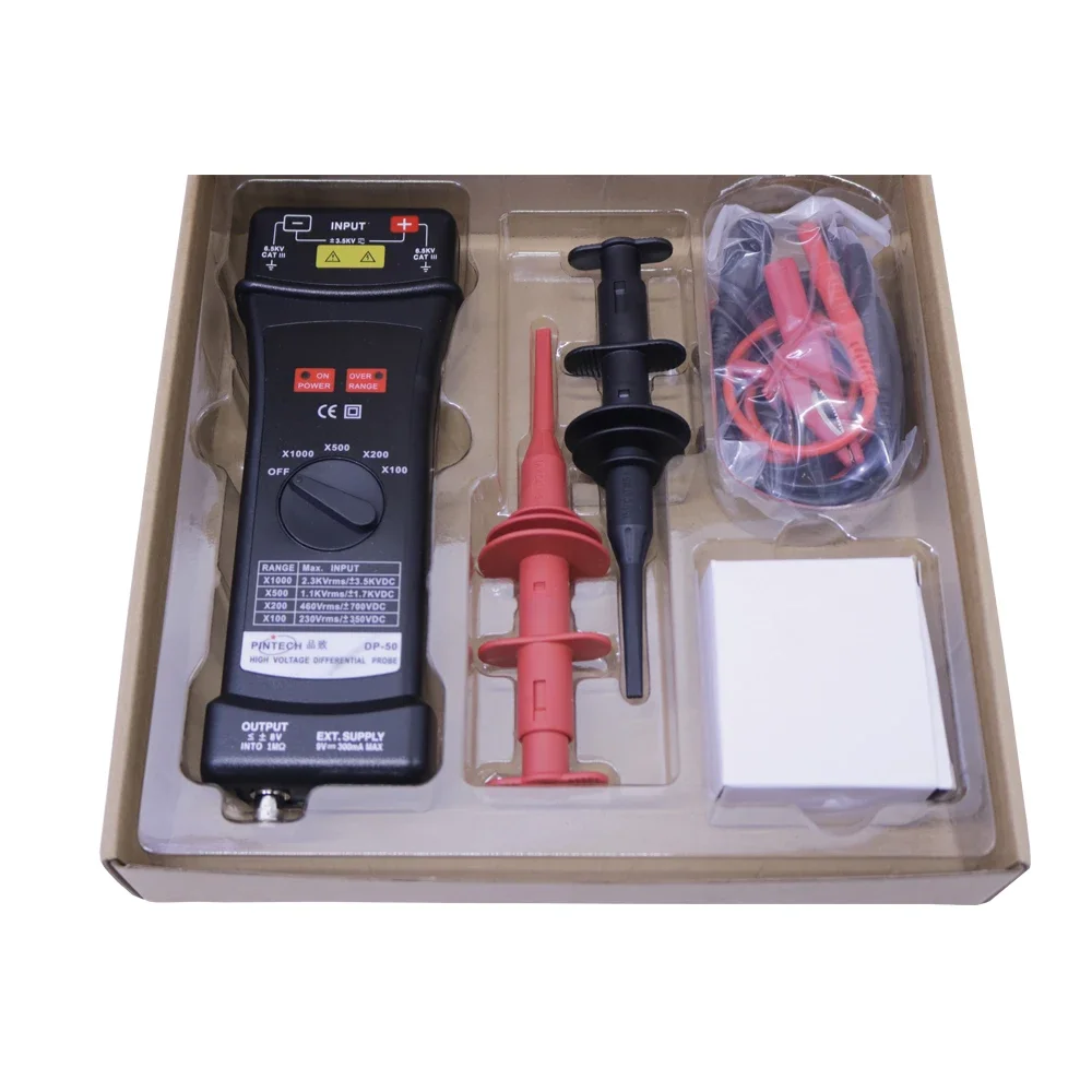 

Pintech DP-50 High Votage Differential Probe (50MHZ, 7000Vp-p) Differential Probe