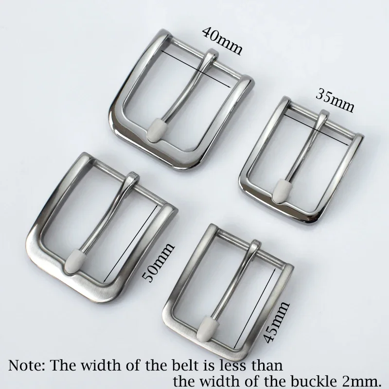 35/40mm Meetee Stainless Steel Mens Belt Pin Buckle for DIY LeatherCraft Cowboy Jeans Waistband Head Clothing Sewing Accessories