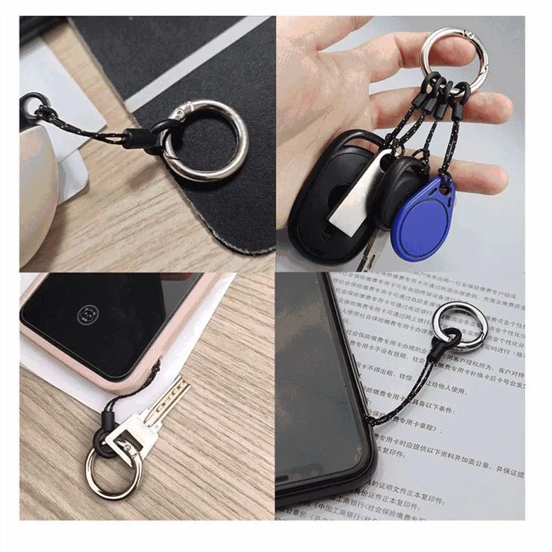 Nylon Cell Phone Finger Ring Grip Holders Straps Charm Cord Lanyard Phone Ring Strap for Mobile USB Flash Drive MP3 Keychain DIY view 5