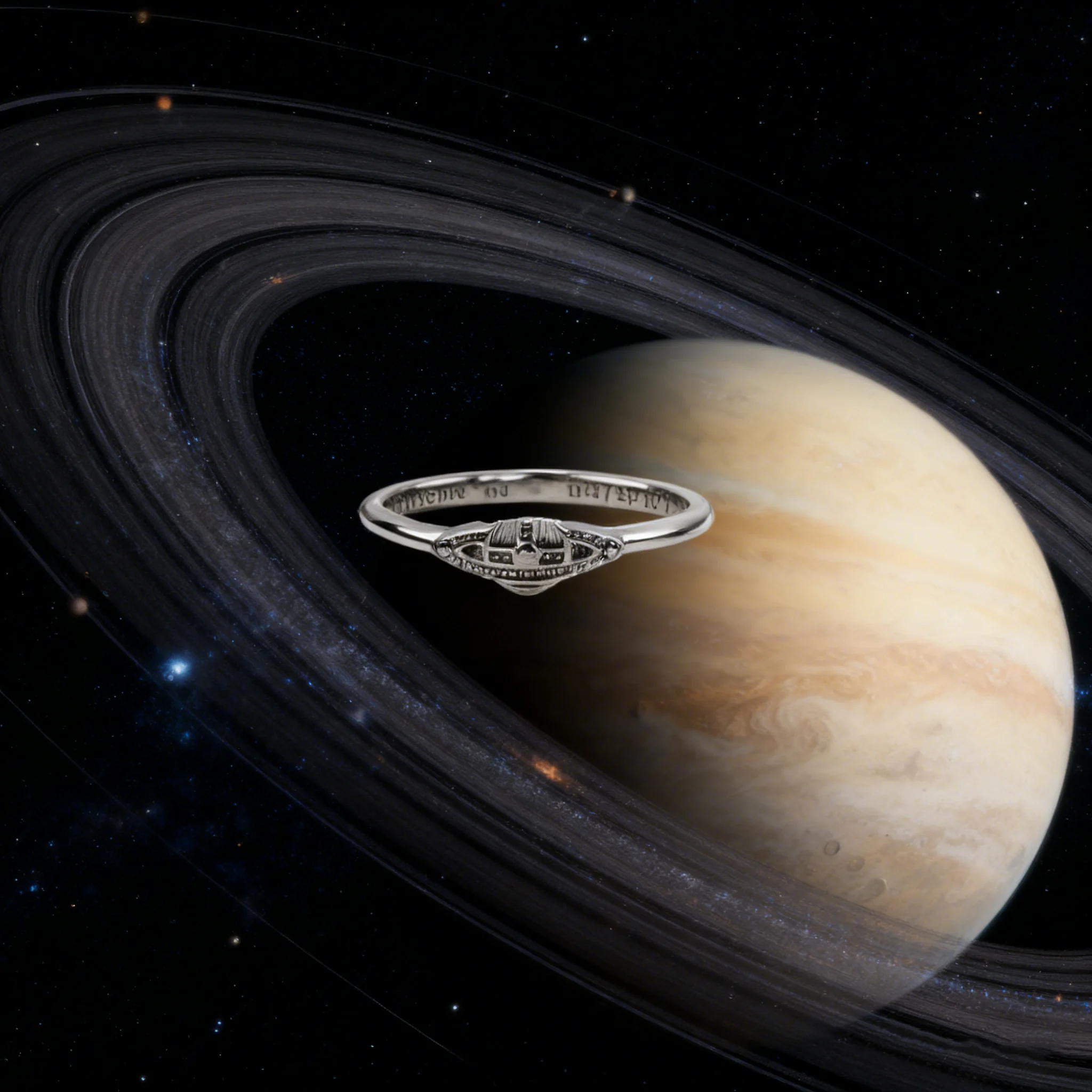 2025 Neuer FELICIA-Ring aus reinem S925-Silber mit runden Diamanten und Bambusknoten und Saturn