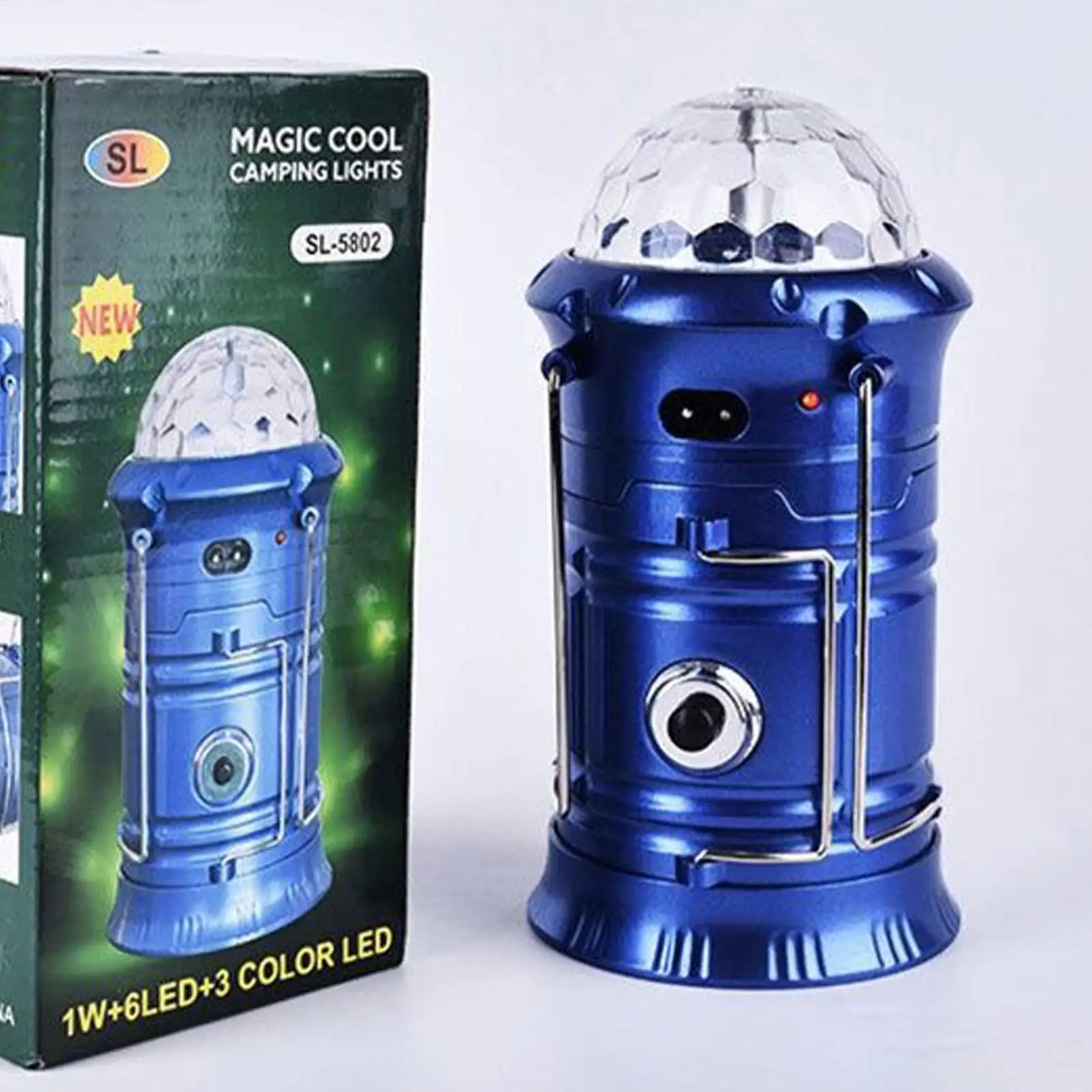 فانوس التخييم القابل لإعادة الشحن LED فانوس محمول ملون متعدد الأغراض مصباح حفلة للمشي تسلق الصيد نزهة الفناء #4