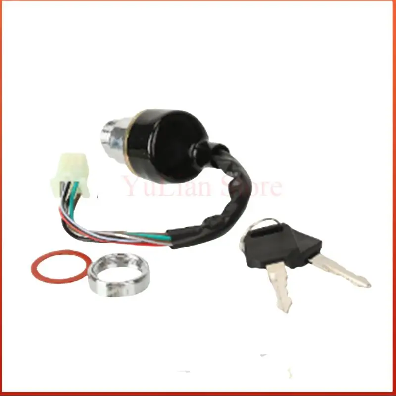 Dirt Bike and Go Kart 3 Position 6 Wire Ignition Switch with 2 Keys for Car ATV Motorcycle Scooter