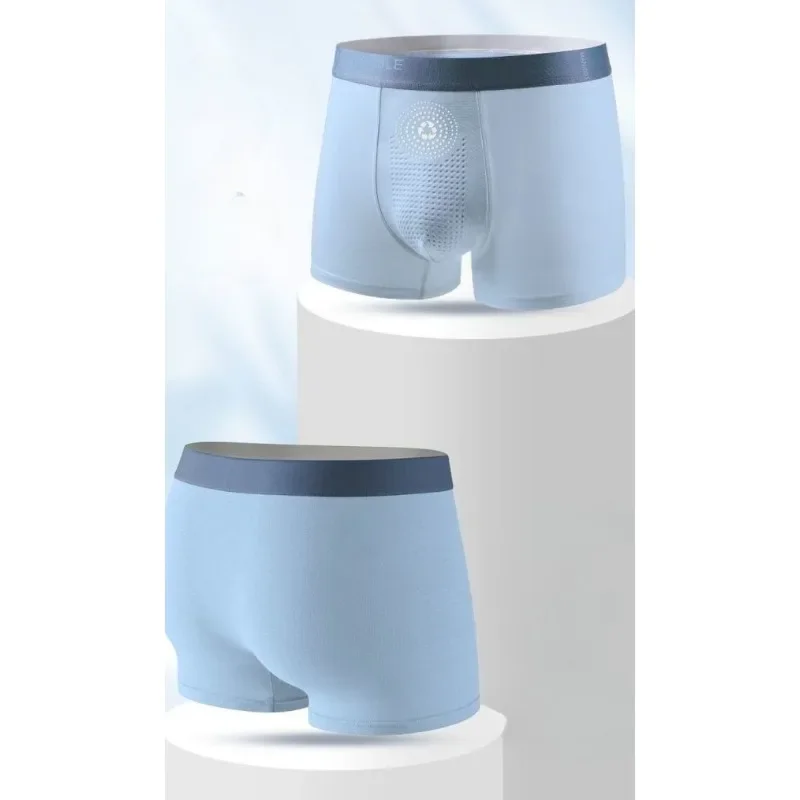 Modal Breathable Non-trace Flat Angle Antibacterial Anion Hygroscopic Massage Four Corner Adult Shorts Non-inductive  Underwear