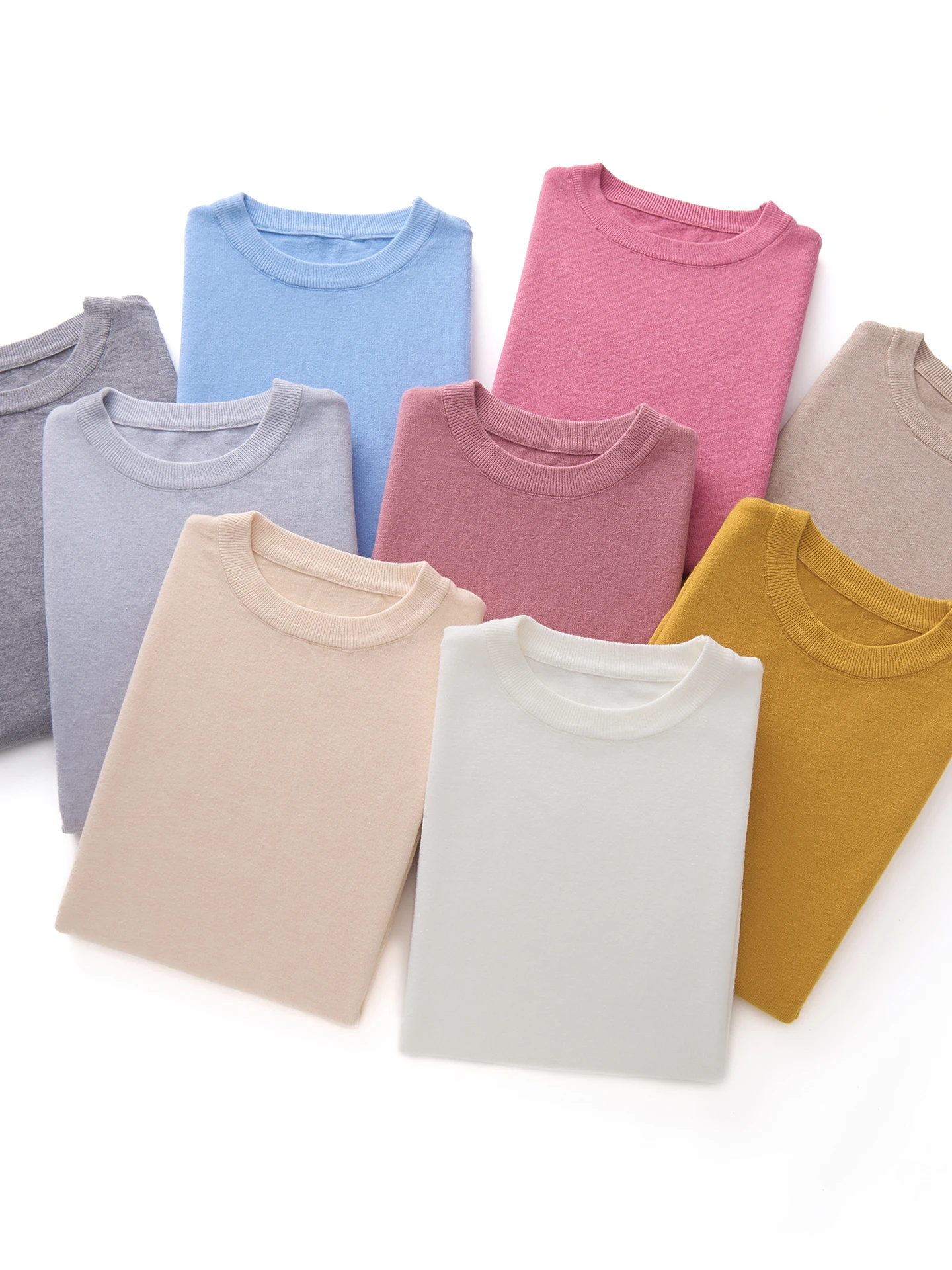 

Новый умный повседневный осенне-зимний мужской свитер, базовый трикотаж из мериносовой шерсти, пуловер с круглым вырезом, однотонная одежда с длинными рукавами, топы, мужской джемпер