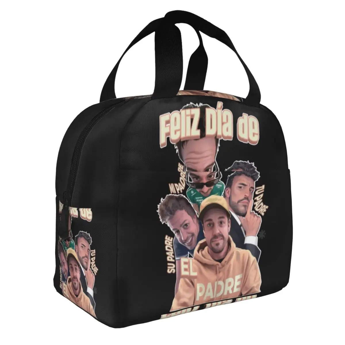 Alonsos Spanish Racing Driver Lunch Bag Men Women Cooler Thermal Insulated Lunch Boxes for Office