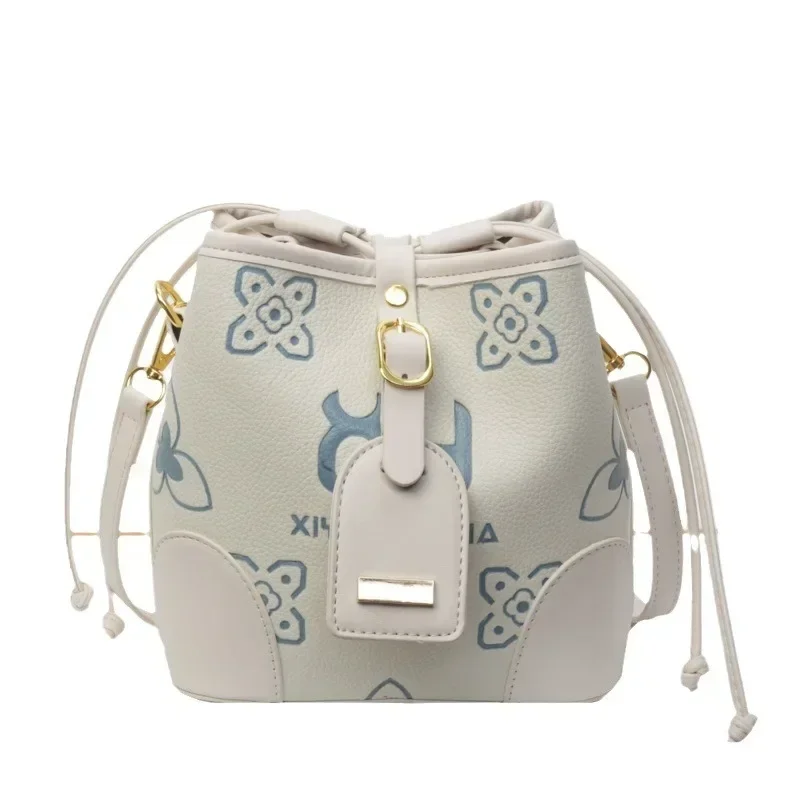 

2025 New! Women's Color Block Printed Shoulder Bag - Double Leather for Everyday Casual & Street Fashion