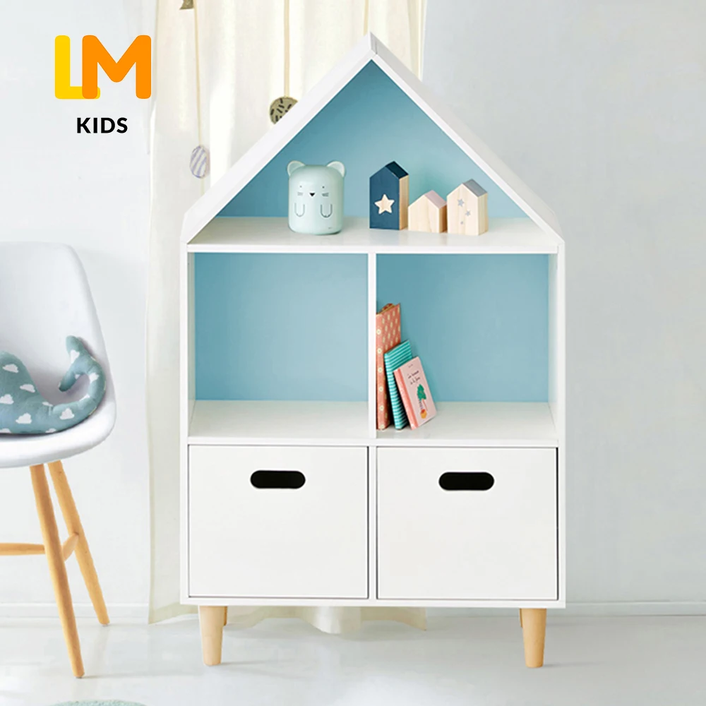 

House Bookshelf Glass Door From Home Furniture Wood Modern Bookcase For Kids