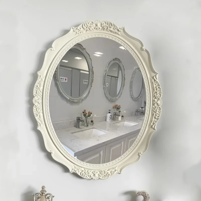 

Salon Hanging Mirror Bathroom Self Adhesive Art Wall Vanity Aesthetic Mirror Nordic Luxury Funky Spiegel Wand Decoracao Quarto