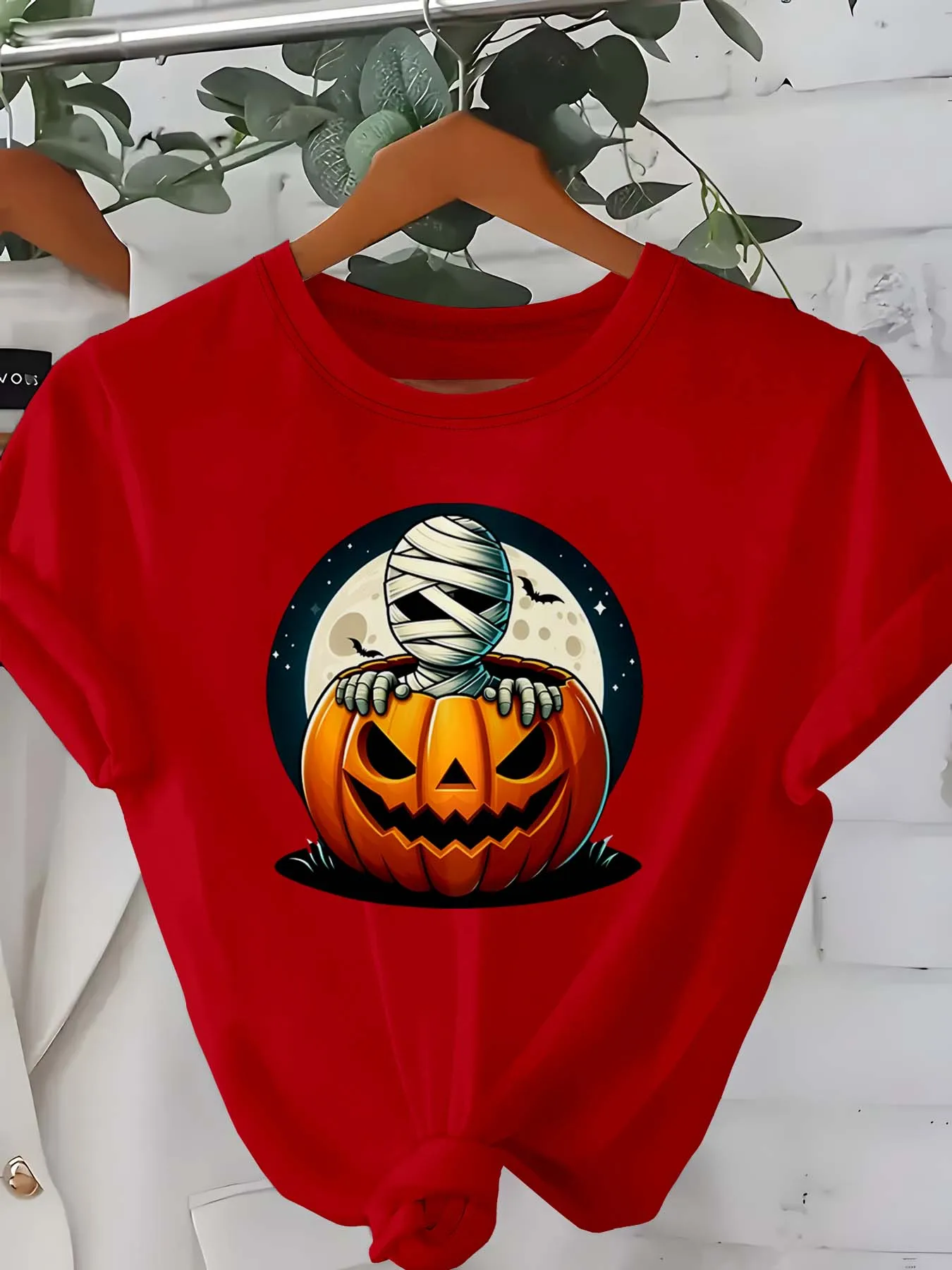 

Плюс размер стильный фонарь с тыквой для мамы лунный свет летучая мышь дизайн модный наряд