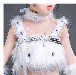 Disfraces de cosplay de gato blanco para niñas, disfraces de cosplay de zorro, disfraces de baile de animales para niños, halloween