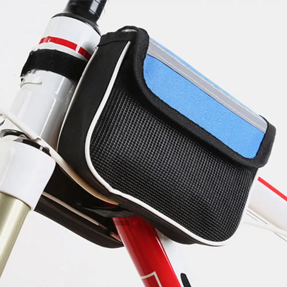 

Bicycle Bag Convenient Reflective Strip Wear-resistant MTB Upper Tube Cycling Storage Bag MTB Supply