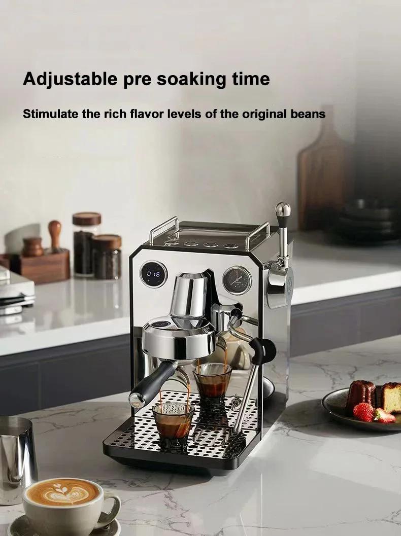 ماكينة صنع قهوة اسبريسو إيطالية 20 بار مطحنة قهوة كابتشينو الحليب Frother ماكينة اسبريسو شبه أوتوماتيكية