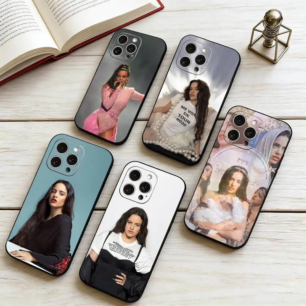 

Rosalia Motomami Singer Phone Case For iPhone 17,16,15,14,13,12,11 Plus,Pro Max,XS,Soft Silicone Black Cover