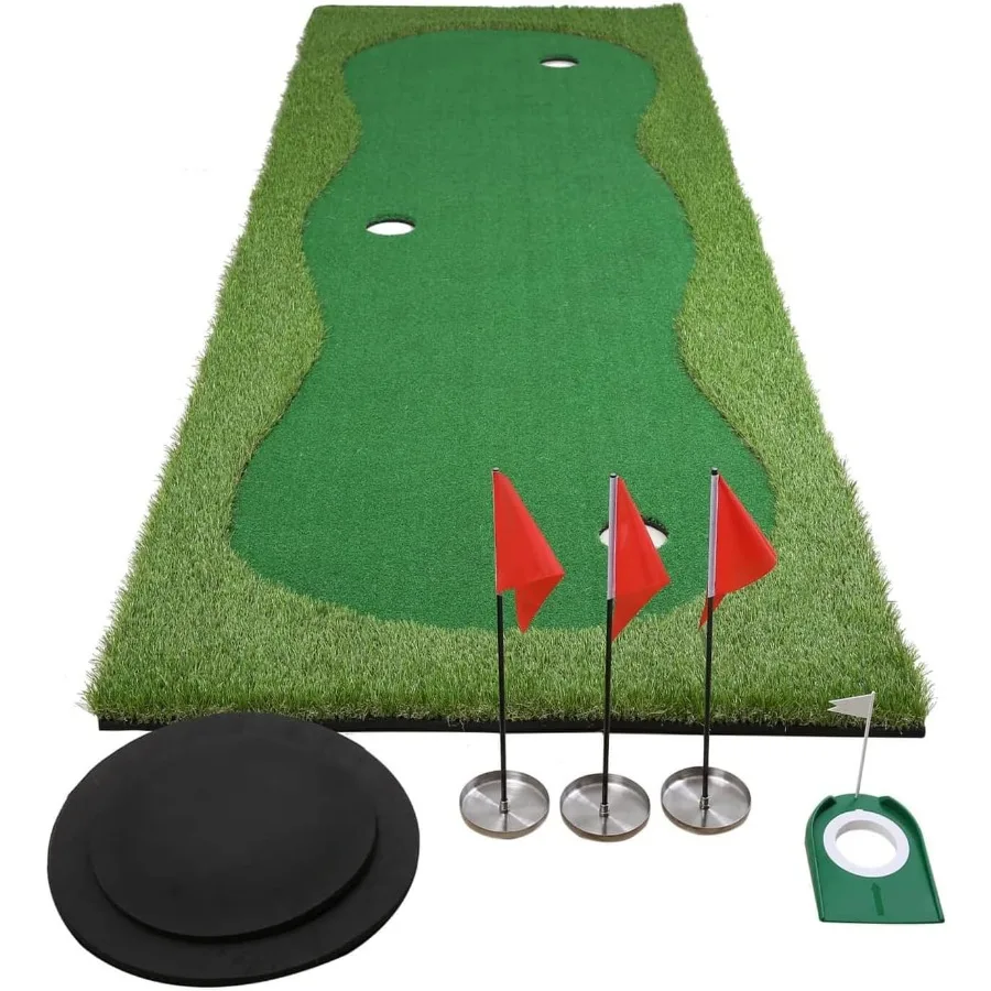 حصيرة خضراء كبيرة احترافية للجولف للاستخدام الداخلي والخارجي، سطح ممارسة العشب الاصطناعي عالي الجودة لتحسين الوضع