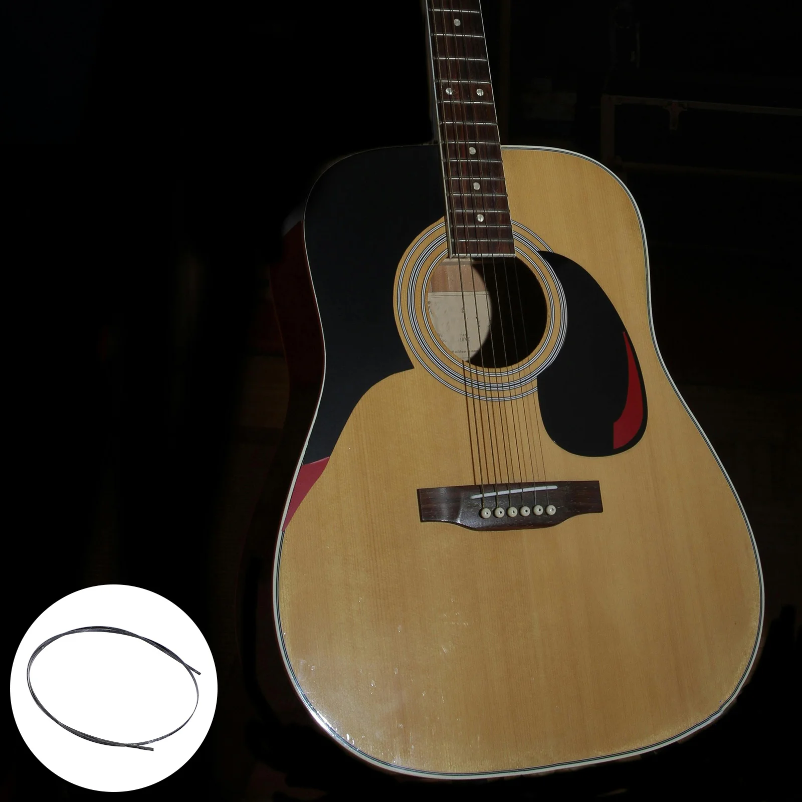 

Black Plastic Guitar Binding Strip for Acoustic Bass DIY Guitar Repair Purfling Trim Inlay Accessories Transparent Guard