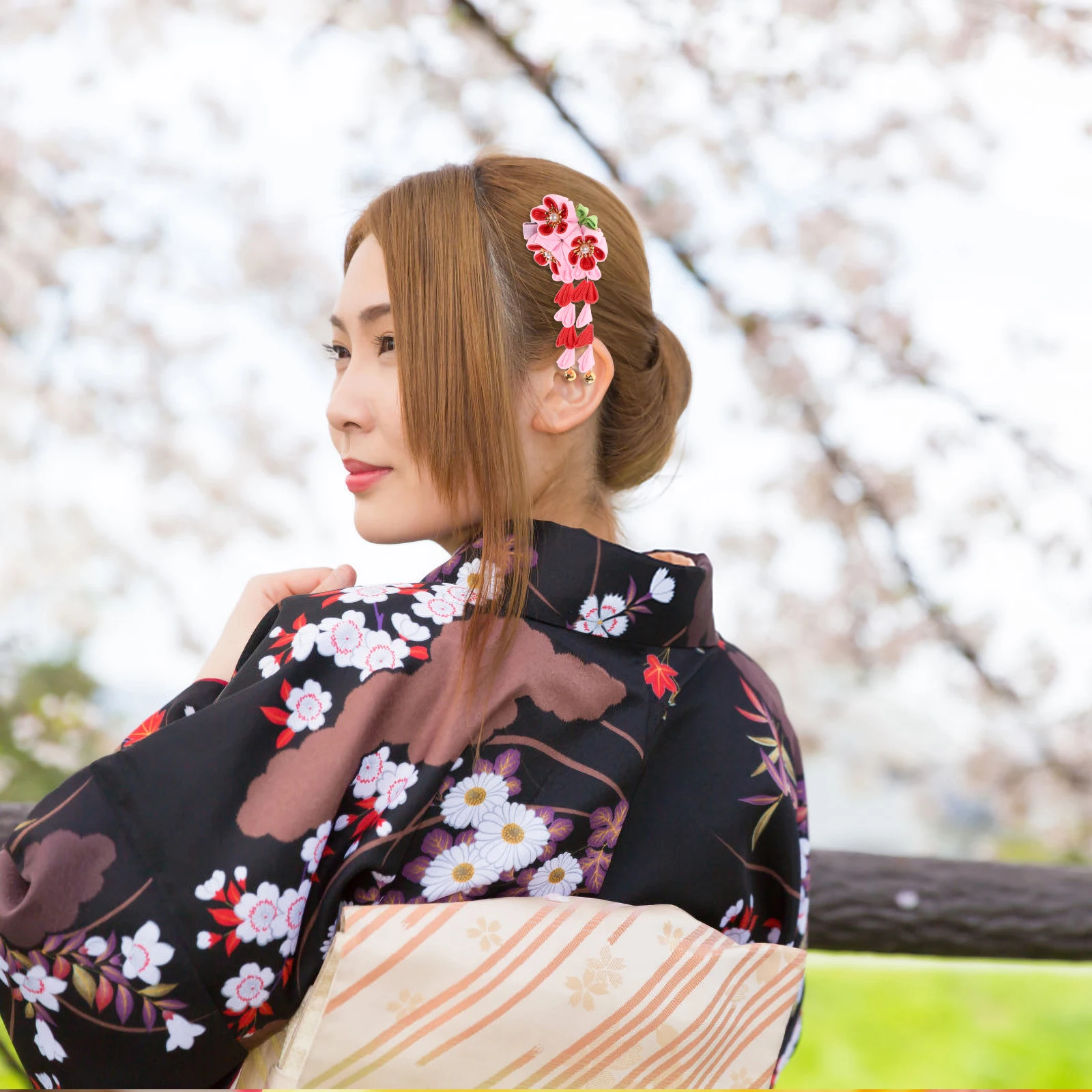 

Plum Accessories Tassels Hairpin Alloy Clips Retro Flower Girls Hanfu Elegant Daily Outfit Safe Comfortable Hair
