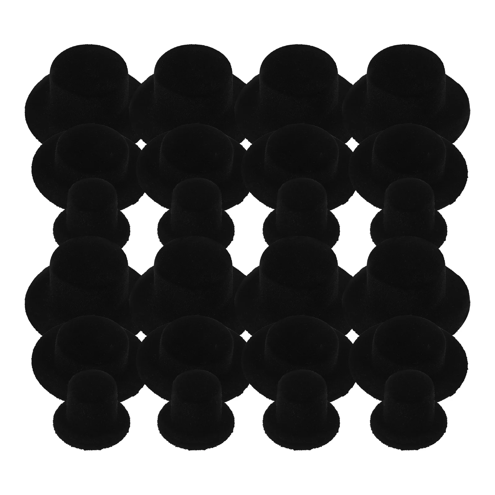 

30 Pcs Christmas Decoration Hat Mini Top Hats for Crafts Decorate Holiday Diy Snowman Plastic Miniature Magician