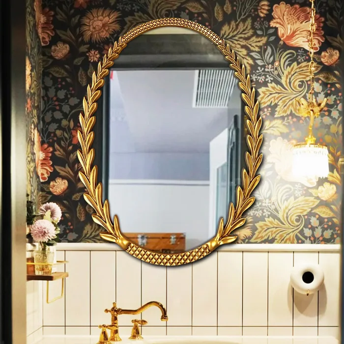 

TWR Oval Bathroom Mirror Dressing Mirror Wall Art Hanging Mirror Smart Wall Hanging Toilet