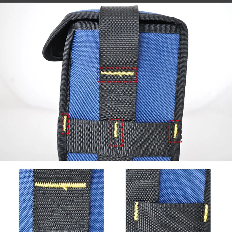 Imagem -02 - Bolsa de Ombro Única Eletricista Masculina Kit de Ferramentas de Reparo Organizador Multifuncional Carpintaria Oficina Bolsa