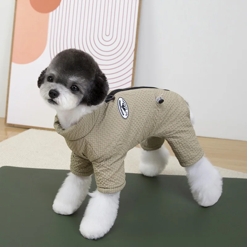 Waterdichte hondenjas Katoen Vier benen Puppy Winterkleding Warme huisdierjas Hond Jumpsuit Chihuahua Teckel Kleding Hondenjassen