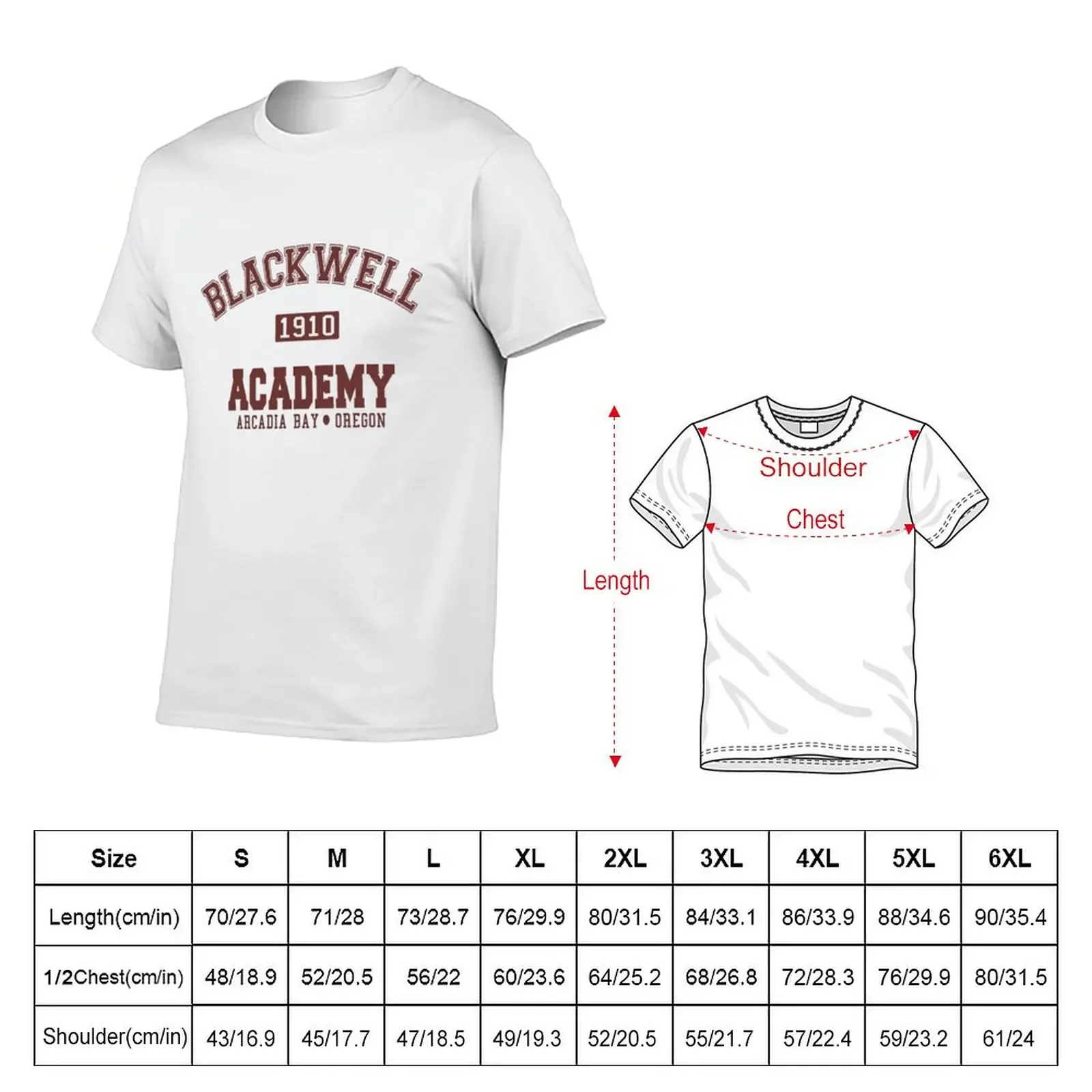 Life is Strange Blackwell Academy T-shirt oversizeds tees heavy weight t shirts for men