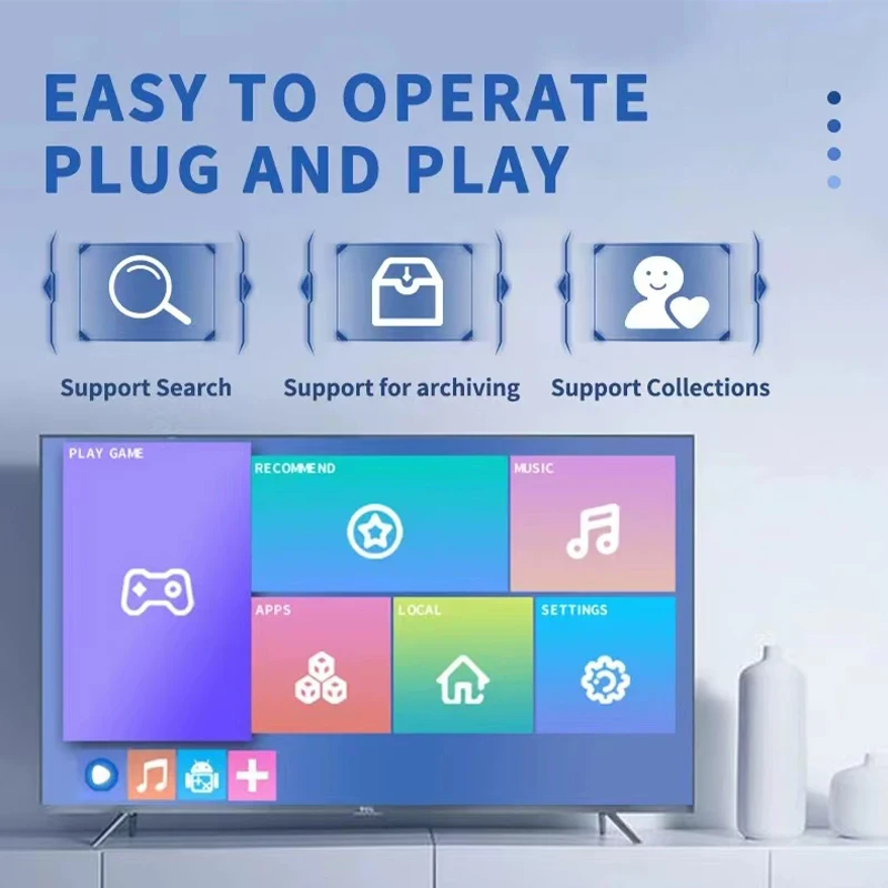 Coopreme V6 ريترو وحدة تحكم بجهاز لعب محمول 64G ثنائي النظام 40 + لعبة محاكاة صندوق سوبر HD لعبة فيديو لاعب هدية مثالية للرجال #5