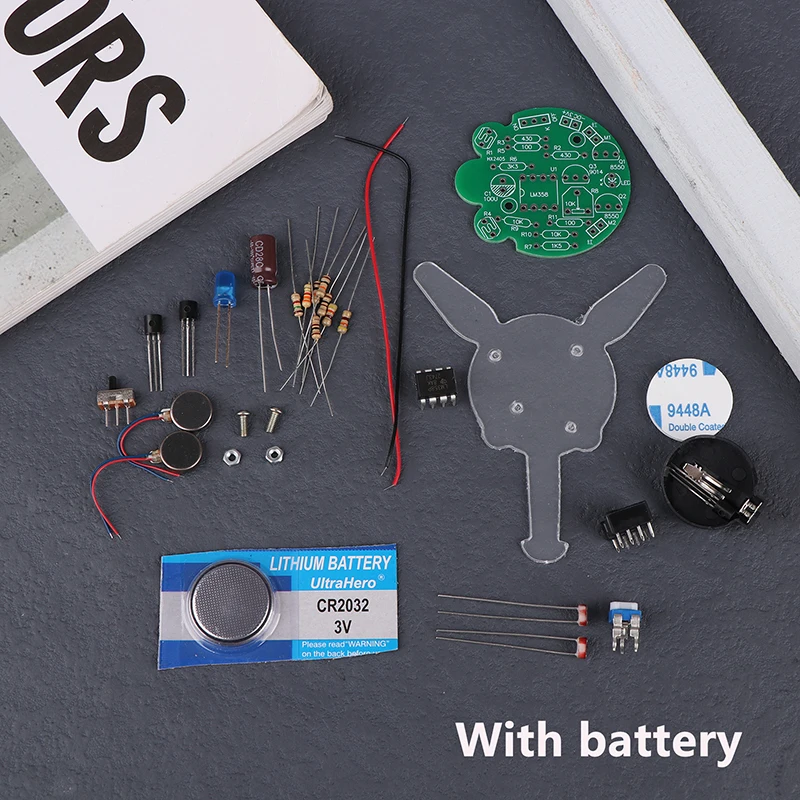 

Electronic Soldering Simulated Firefly Flashing Robot DIY Kit LED Breathing Light Photosensitive Sensor Mobile Robot Part