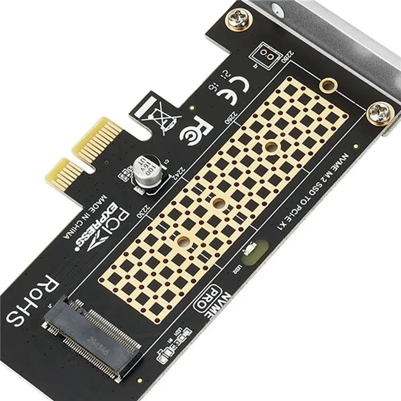 N34R-2X M2 NVME Riser Card M2 NVME To Pcie X1 Riser Card M2 Solid State Drive Expansion Card Driver-Free For WIN10