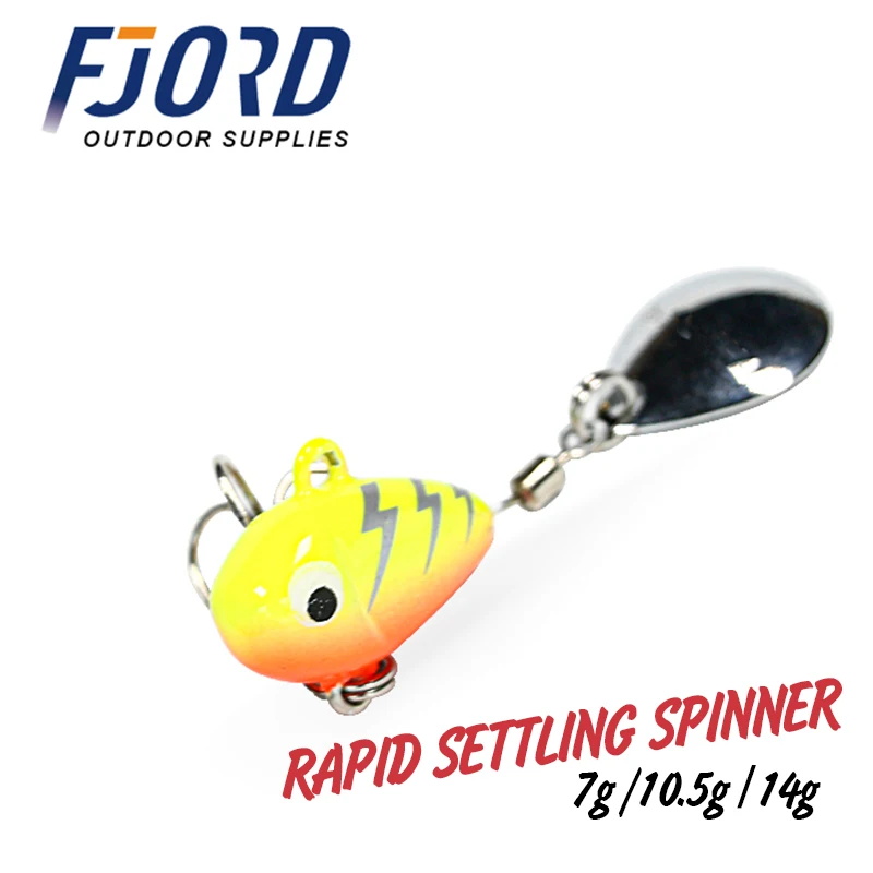 FJORD Spinner Spoon Metal VIB Tail Rapid Setting 7g 10.5g 14g Swimbait Fishing Lure Mini Jig Casting Shore Artificial Baits