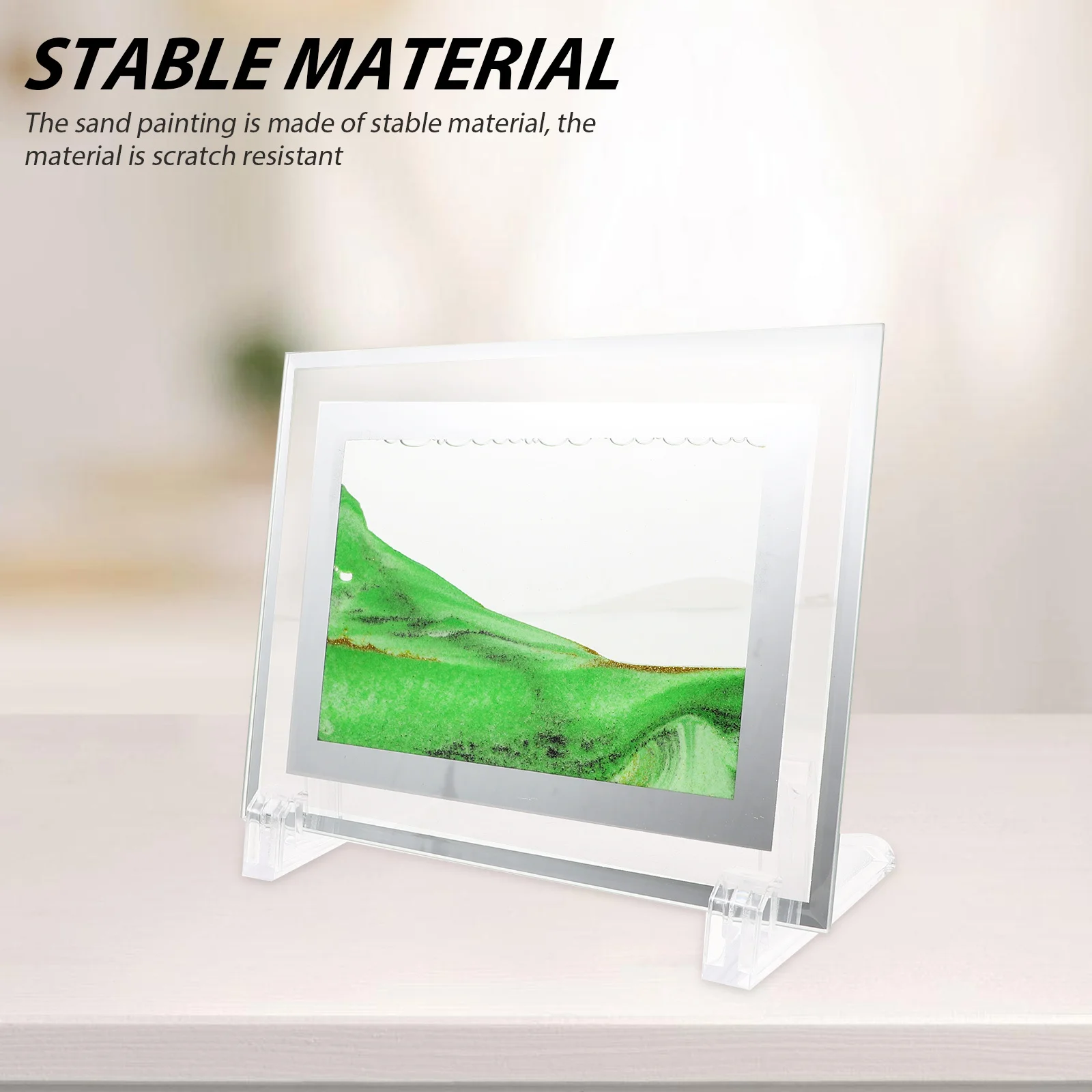 تتحرك الرمال صورة فنية ثلاثية الأبعاد الرمال المتحركة اللوحة ديكور المنزل سطح المكتب زخرفة الهدوء الاسترخاء المشهد الرمال اللوحة الرمال المتحركة #5