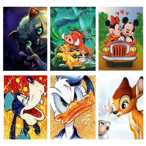 Disney Cartoon Bambi Pig Wall Art Canvas Painting Nordic Posters and Prints Wall Pictures for Living Room Decor