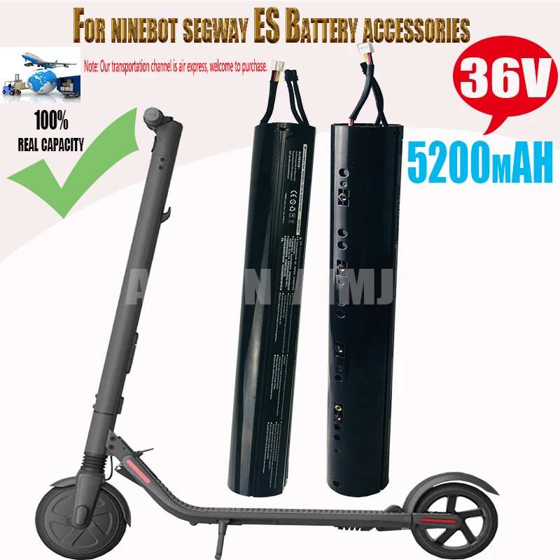 External Battery for Ninebot Segway ES1 ES2 ES4 E22 E22D E22E Smart Electric Scooter 36V 5200mAH Battery,Scooter Accessories CE