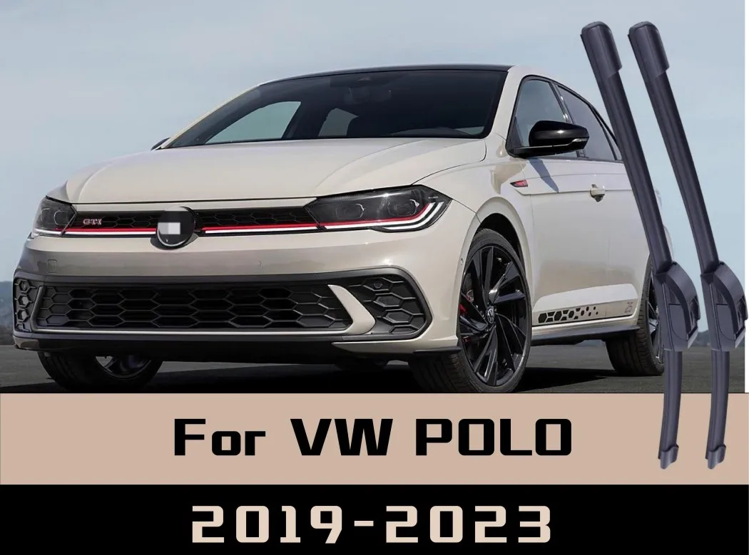 

2Pcs For VW POLO 2019-2023 Wiper Front Wiper Blades Windshield Windscreen Window Brushes
