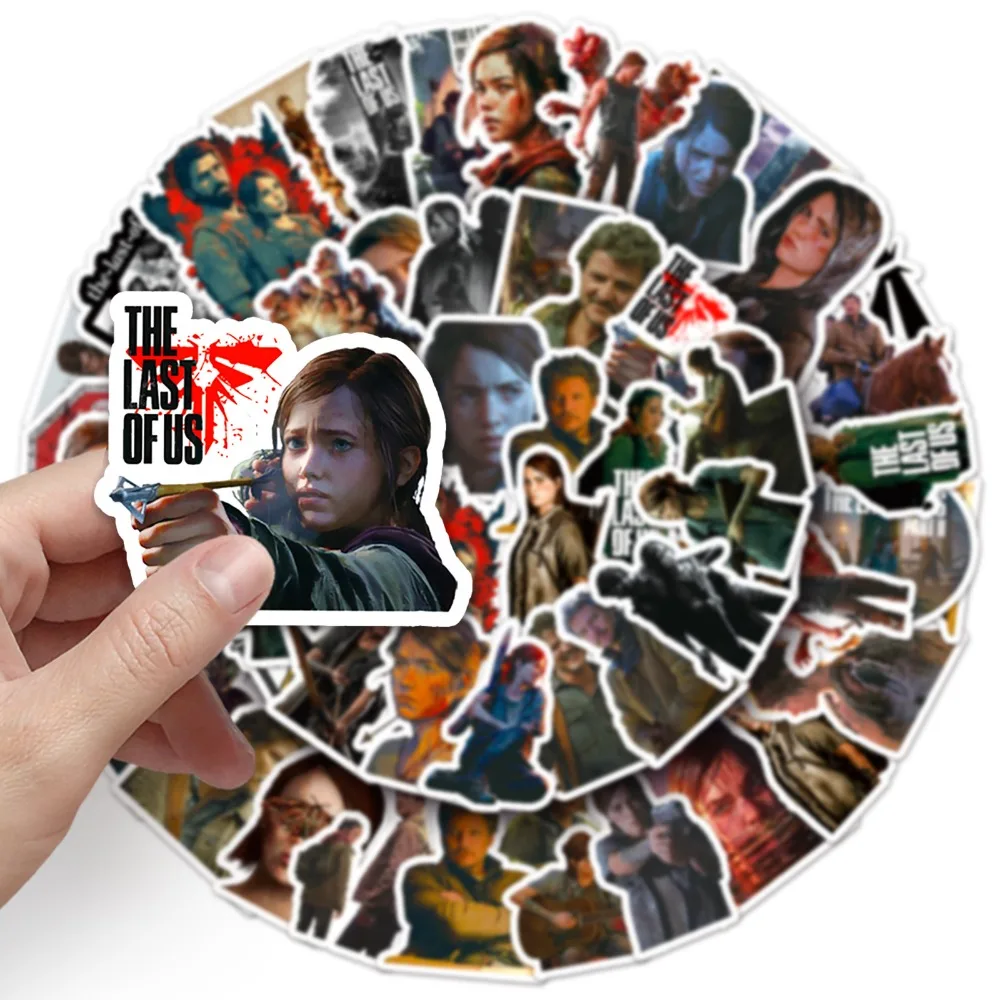 10/50pcs Hot Game the Last of Us 2 Stickers Toy Children Toy Skateboard Helmet Phone Car Tv Show Vinyl Stickers Joel Abby Decal