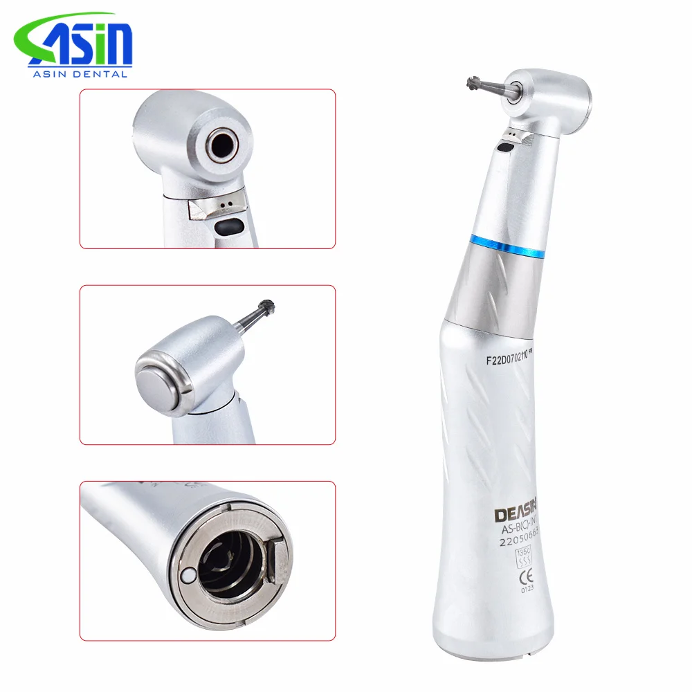 high quality 1 piece dental inner water way contra angle handpiece with light