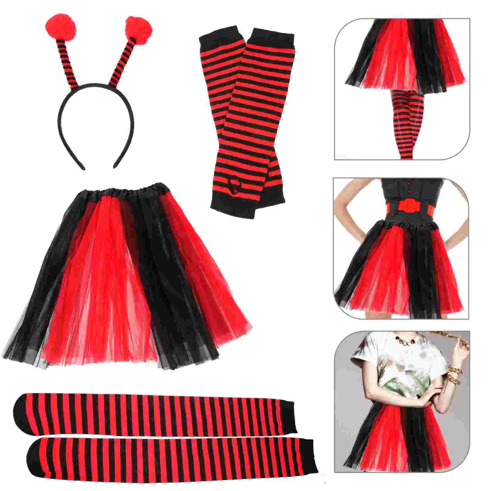 

Outfits Arm Sleeves Party Costume Supplies Decorate Ladybug Stockings Clothing Accessories Tutu Skirt