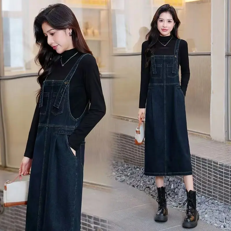 Summer Suspenders Strap Pockets A-line Dress Female Loose Overalls Elegant Sleeveless Long Sundress Robe Femme Vestidos