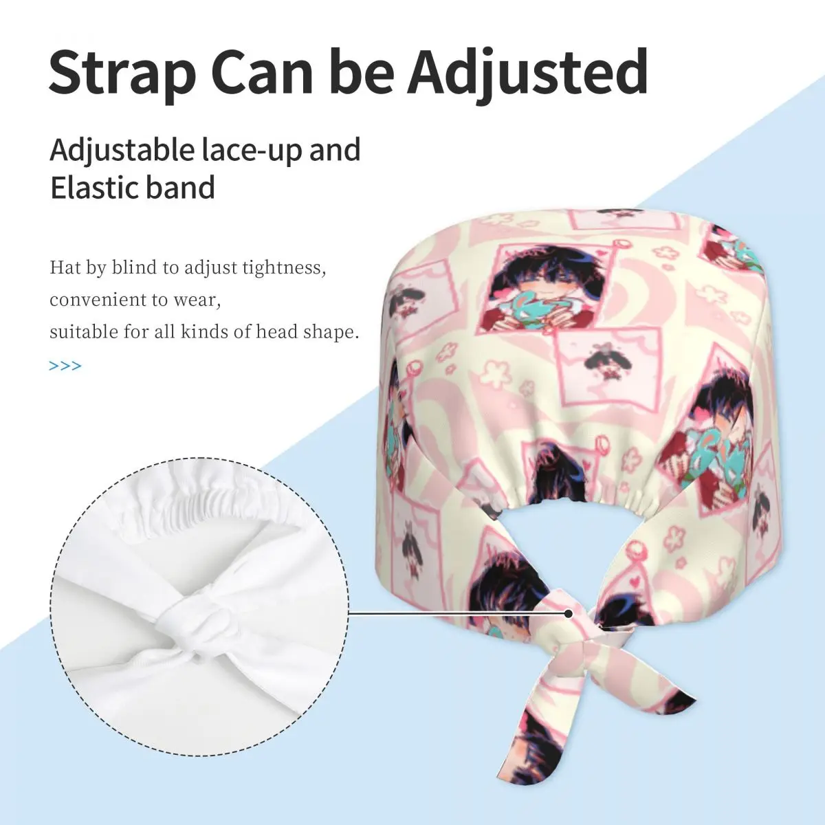 Werken Cap Voor Unisex Vrouwen Alien Landschap Verpleegster Hoed Meme Verstelbare Scrub Caps Mode Lang Haar Grafische Medische Cap