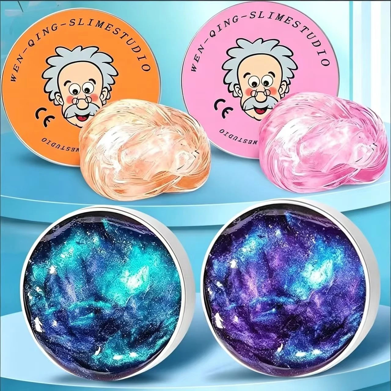 Stress Relief Toys Putty Crystal Vibrant Glass Mud Playdough Reusable Non-Newtonian Fluid Toy Pinchle Stretchy Color Slime Gift