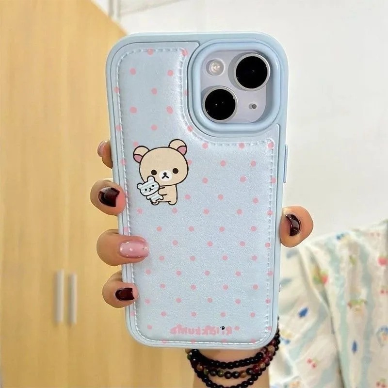 Rilakkuma soft shell is suitable for Apple 17/16/15/14/13/12/11/PROMAX light luxury style mobile phone case