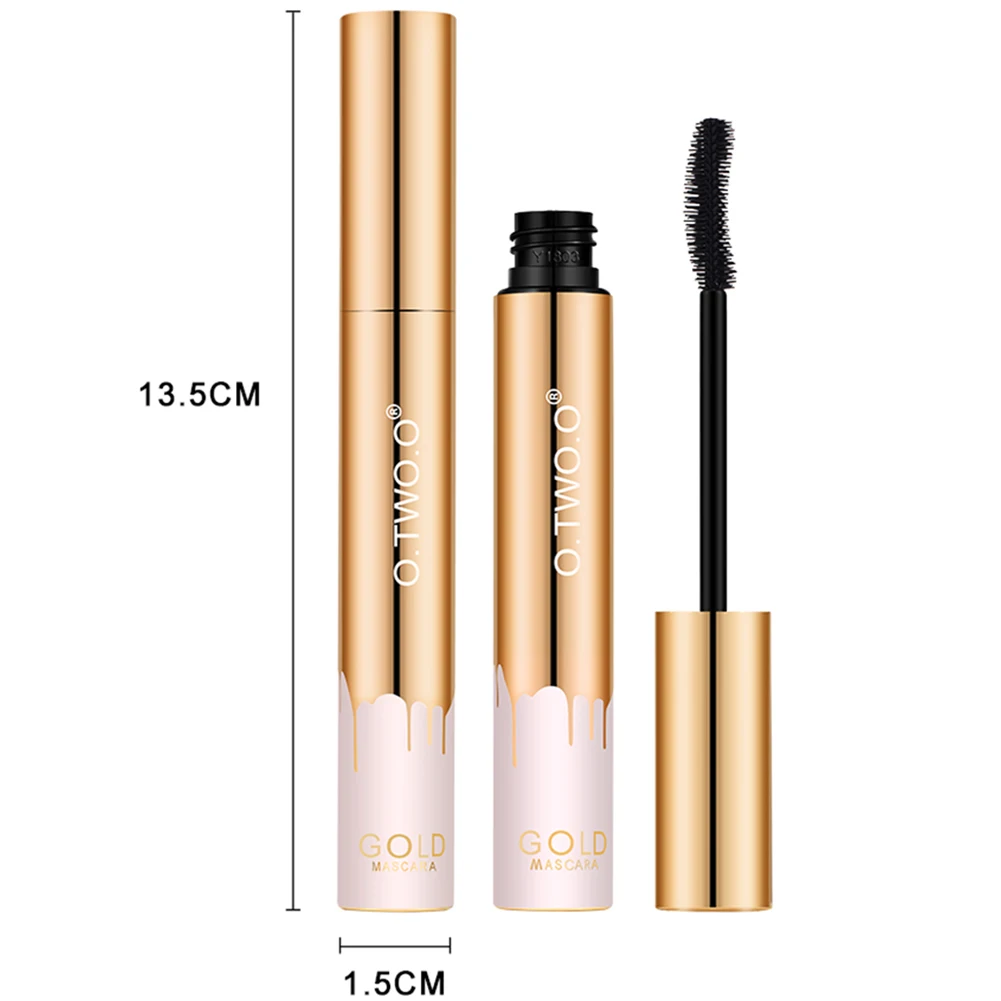 3D Mascara Lengthening Black Lash Eyelash Extension Eye Lashes Brush Beauty Makeup Long-wearing Gold Color Mascara