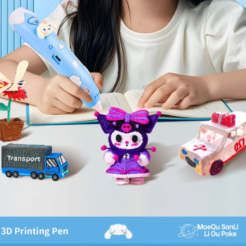 Hot Sale Sanrio Kuromi Melody 3d Three-Dimensional Printing Pen Low-Temperature Brush Toy Multi-Functional Painting Pen Gifts