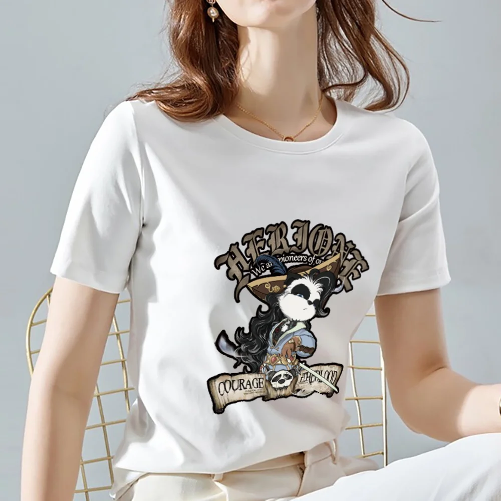 

2022 T Shirt Summer Harajuku Tops Women Style O-neck 2022 White Tee Streetwear Casual Tops Loose Short Sleeve Samurai Patter