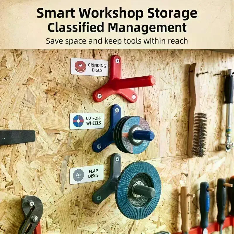 1/3/5Pcs Multifunctional Angle Grinder Disc Storage Rack Cutting Grinding Wheel Holder Workshop Tool Organizer