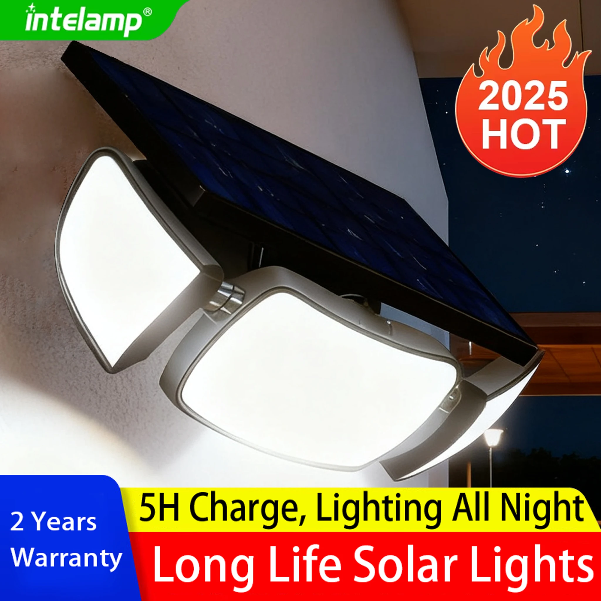 

High Bright Solar Lights Outdoor Modes Motion Sensor Super Bright Wall Lamp Waterproof Street Light for Garden Yard Path Garage